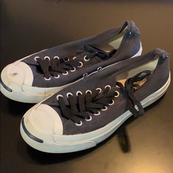 Converse Jack Purcells Size 6 Black Shoes - Picture 2 of 4